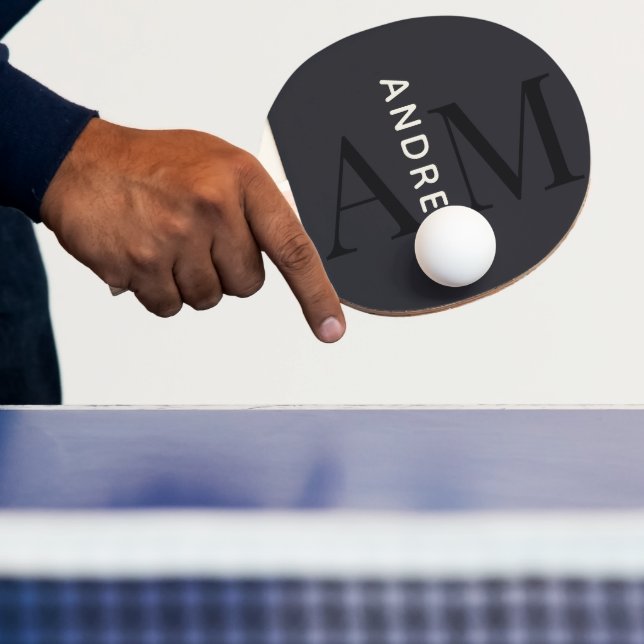 Raquete De Ping Pong Monograma e Nome Azul na moda (Insitu)