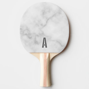 Raquete De Ping Pong Monograma e Nome de Negrito Personalizado Moderno