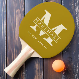 Raquete De Ping Pong Monograma e Sobreposição de Nome Sage