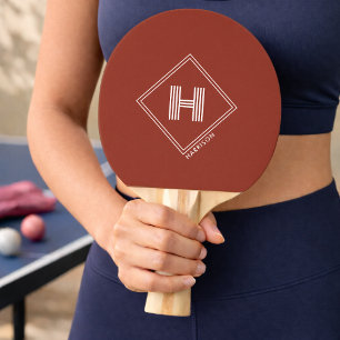 Raquete de Ping Pong Monograma Geométrico Elegan