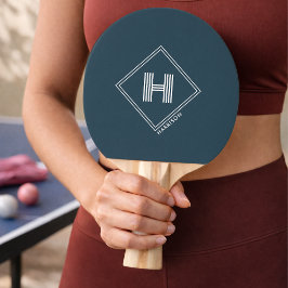 Raquete de Ping Pong | Monograma Geométrico Modern