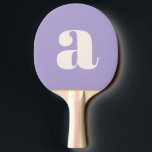 Raquete De Ping Pong Monograma inicial do retrorreflector de Lavanda ro<br><div class="desc">Pino Pino Inicial do Monograma com Lavanda Roxo Simples</div>