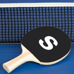 Raquete De Ping Pong Monograma inicial preto