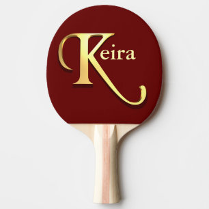 Raquete De Ping Pong Monograma K Nome Personalizado