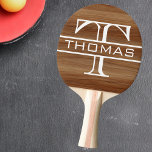 Raquete De Ping Pong Monograma Madeira Personalizada Clássica<br><div class="desc">Este design pode ser personalizado na área fornecida pela alteração da foto e/ou do texto. Ou pode ser personalizado clicando em Personalizar este Modelo e, em seguida, escolhendo o clique para personalizar mais a opção e excluir ou alterar a cor do plano de fundo, adicionar texto, alterar a cor ou...</div>