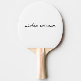 Raquete De Ping Pong Monograma Moderno Minimalista Elegante Arte de Let