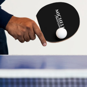Raquete De Ping Pong Monograma Moderno Simples