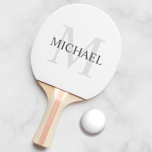 Raquete De Ping Pong Monograma personalizado clássico e nome