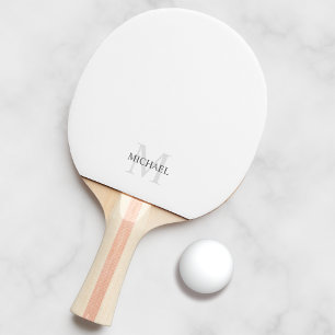 Raquete De Ping Pong Monograma Personalizado Clássico e Nome