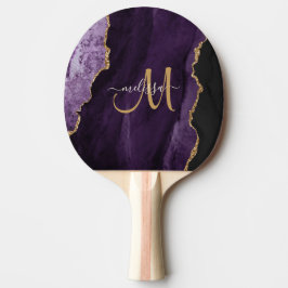 Raquete De Ping Pong Monograma Personalizado de Agitação Dourada da Gli