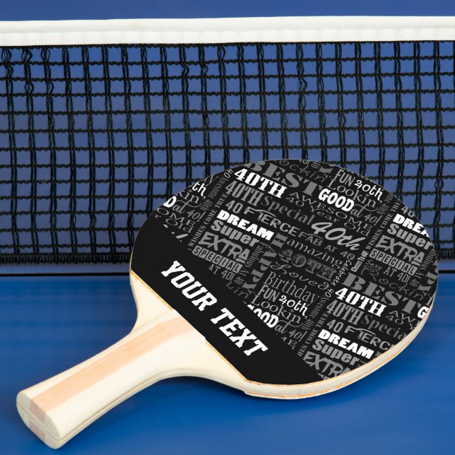 Raquete De Ping Pong Monograma Personalizado de Partido aniversário de  (Insitu)