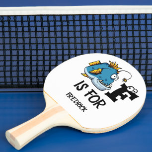 Raquete De Ping Pong Monograma personalizado F para ilustração de desen