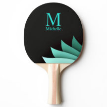 Monograma Personalizado Floral Turquesa Elegante