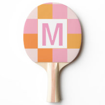 Monograma personalizado Padrão geométrico rosa ele