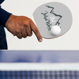Raquete De Ping Pong Monograma personalizável de cadeia montanhosa dese