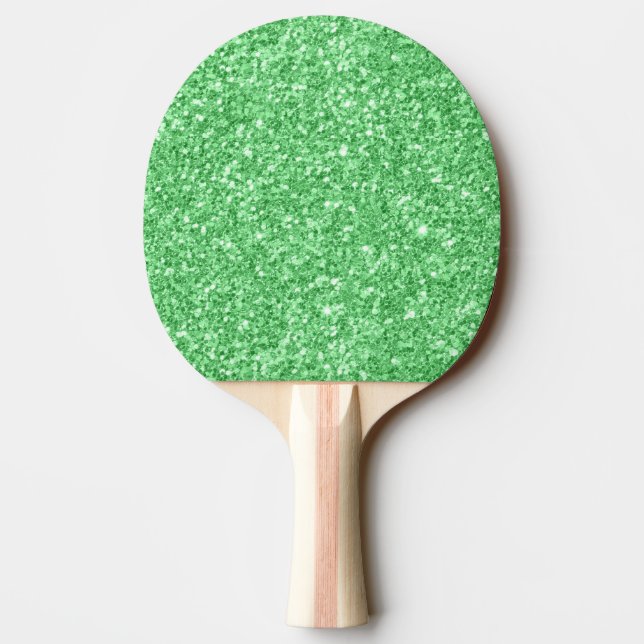 Raquete De Ping Pong Monograma simples de Impressão de textura verde br (Verso)
