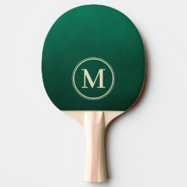 Raquete De Ping Pong Monograma Verde Esmeralda
