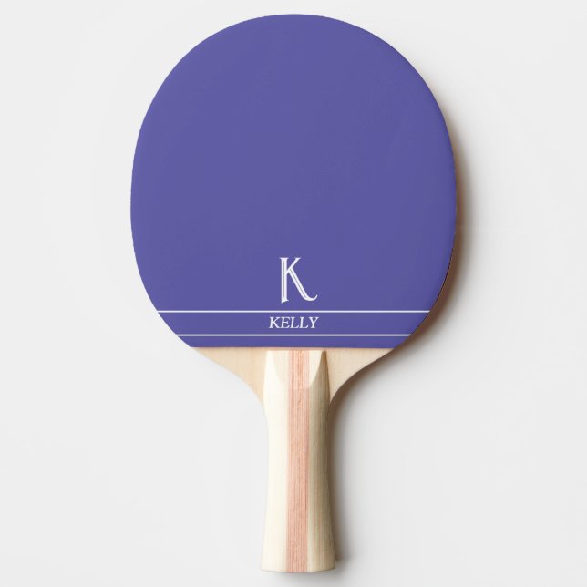 Raquete de Ping Pong Monogramada Azul-marinho (Frente)
