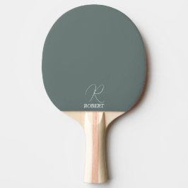 Raquete de Ping Pong Monogramada Cinza Verde