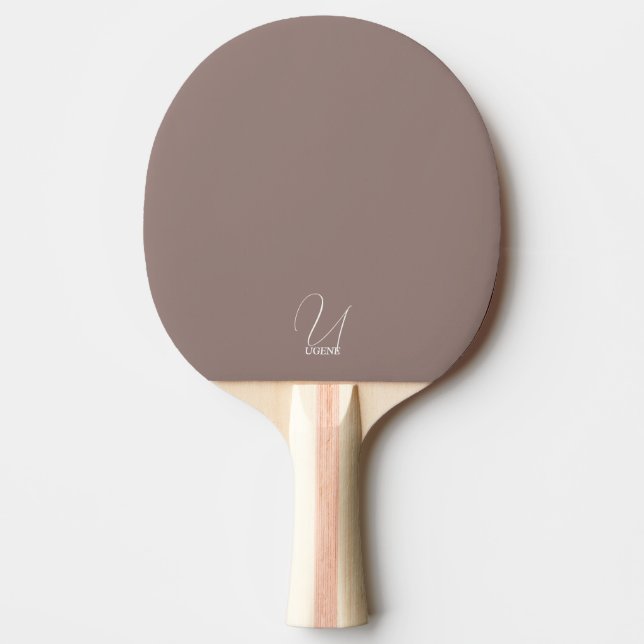 Raquete de Ping Pong Monogramada Marrom Cacau (Frente)
