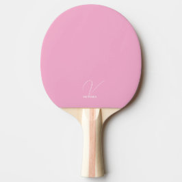 Raquete de Ping Pong Monogramada Rosa Pálido