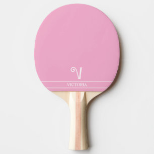 Raquete de Ping Pong Monogramada Rosa Pálido