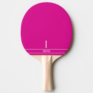 Raquete de Ping Pong Monogramada Rosa Quente