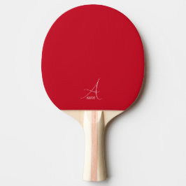 Raquete de Ping Pong Monogramada Vermelha