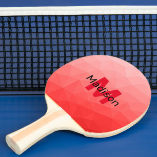 Raquete De Ping Pong Monomarca com padrão de malha geométrica gradiente