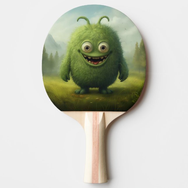 Raquete De Ping Pong "Monstro Verde Pensava Ping Pong Paddle" (Frente)