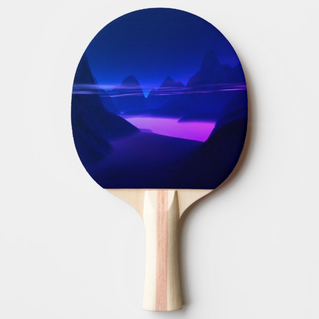 Raquete De Ping Pong Montanha Nebulosa Roxa (Frente)
