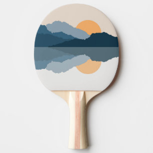 Raquete De Ping Pong Montanhas azuis no lago