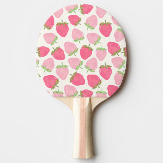 Raquete De Ping Pong Morango Rosa Fofo e Frutado