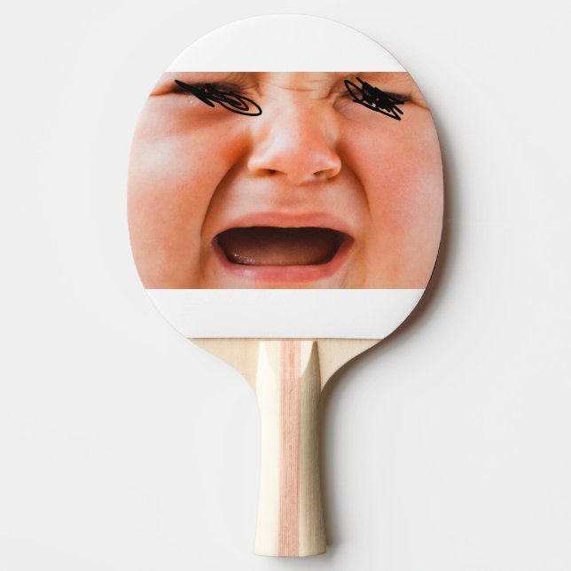 Raquete De Ping Pong Morcego bebê chorando. (Frente)