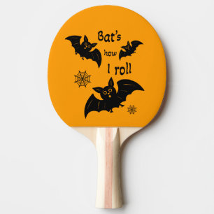 Raquete De Ping Pong Morcegos pretos voando