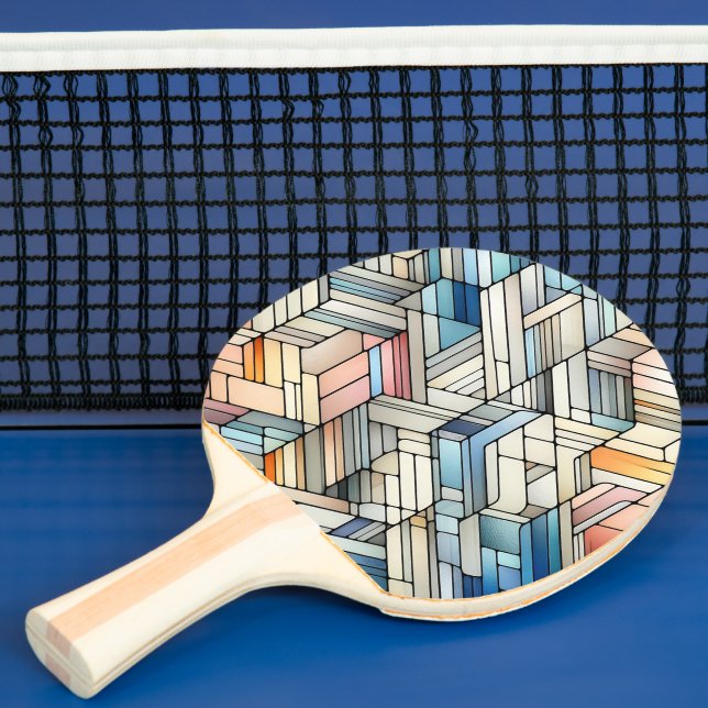Raquete De Ping Pong Mosaico Geométrico (Insitu)
