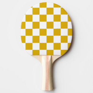 Raquete De Ping Pong Mostarda, amarela e branca, verificada