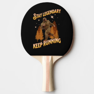 Raquete De Ping Pong Motivação Divertida de Bigfoot Correndo