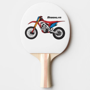 Raquete De Ping Pong Moto de terra vermelha