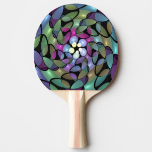 Raquete De Ping Pong Movimentos Coloridos Abstrato Trippy Fractal Art