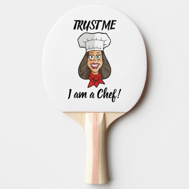 Raquete De Ping Pong Mulher Chef (Frente)