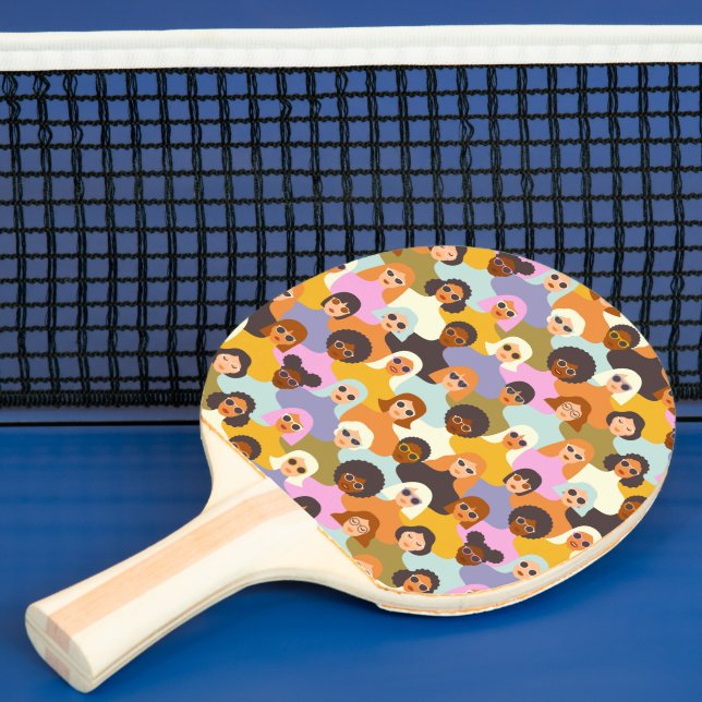 Raquete De Ping Pong Mulheres Retro do Padrão Mundial (Insitu)