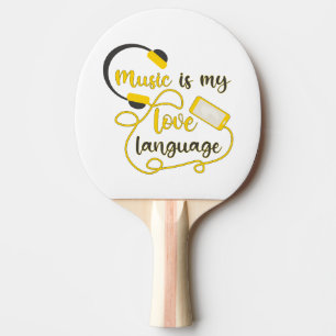 Raquete De Ping Pong Música é minha língua amorosa, frase romântica