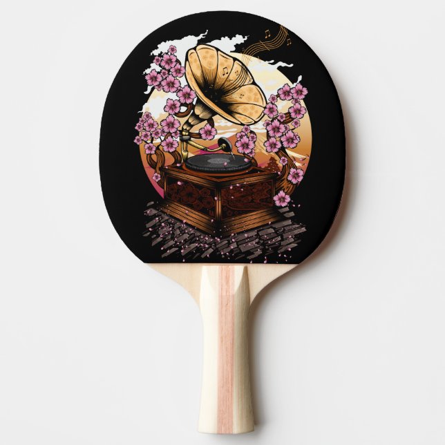 Raquete De Ping Pong Musical de Cherry Blossom (Frente)