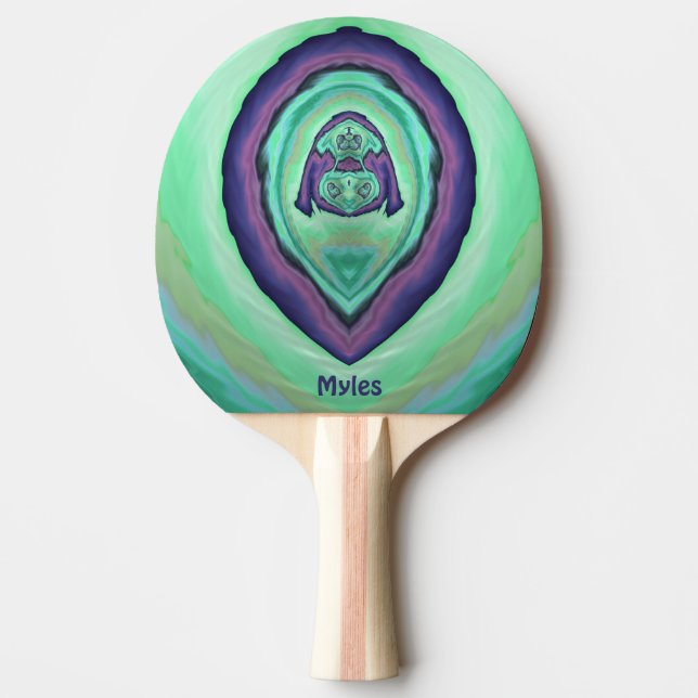 Raquete De Ping Pong MYLES ~ PINK PURPLE ~ Original Fractal ~ (Frente)