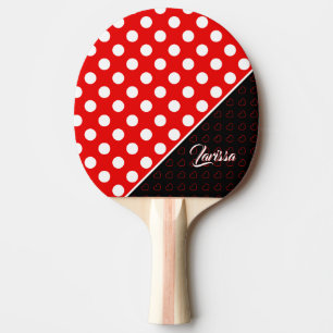 Raquete De Ping Pong Na moda Modelo de Nome Personalizado Vermelho/ Pre