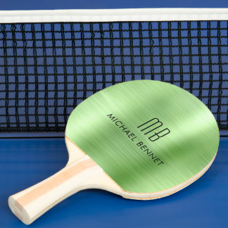 Raquete De Ping Pong Na moda Monograma Verde