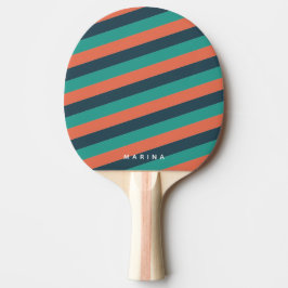 Raquete De Ping Pong Na moda Personalizado Trendage Vintage Stripes Mes
