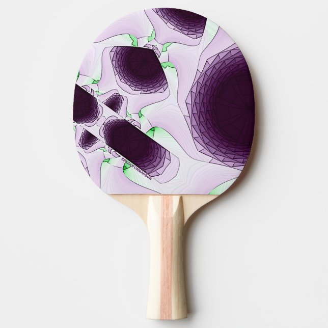 Raquete De Ping Pong Na sombra da cor Violeta (Frente)
