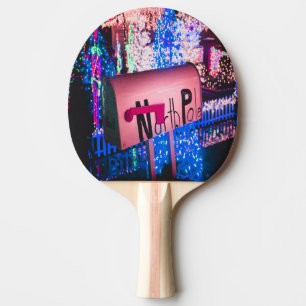Raquete De Ping Pong Natal de Papais noeis de Caixa de Correio do Polo